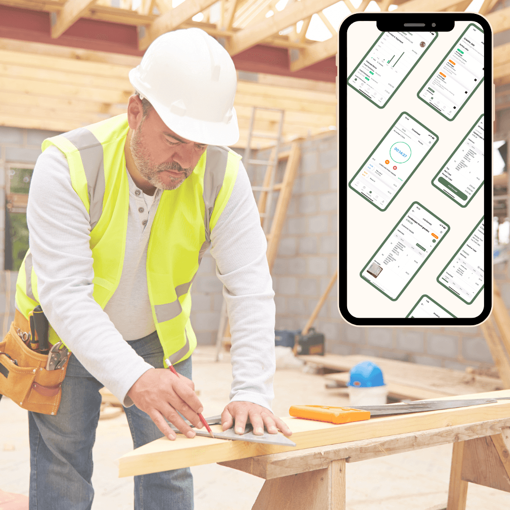 Carpenter using Craeftig App for Job Card